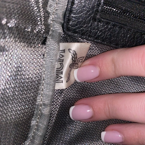 MCM Munich Black Leather Studded Backpack - Picture 9 of 11